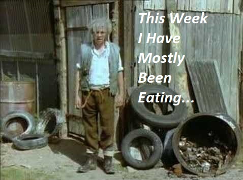 image reads "this week I have mostly been eating..." Ghostwriter Blog